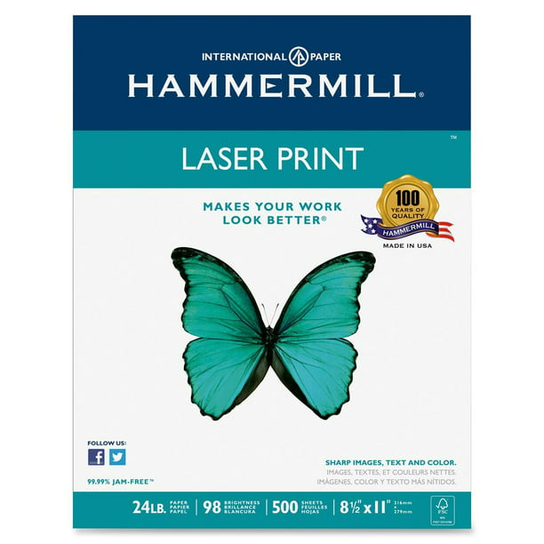 / Inkjet Multipurpose 8.5 X 11 Letter Size 24lb 96 Bright Hammermill Paper